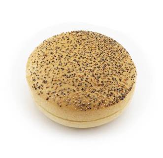 Gluten Free Poppy seed burger bun - naked product